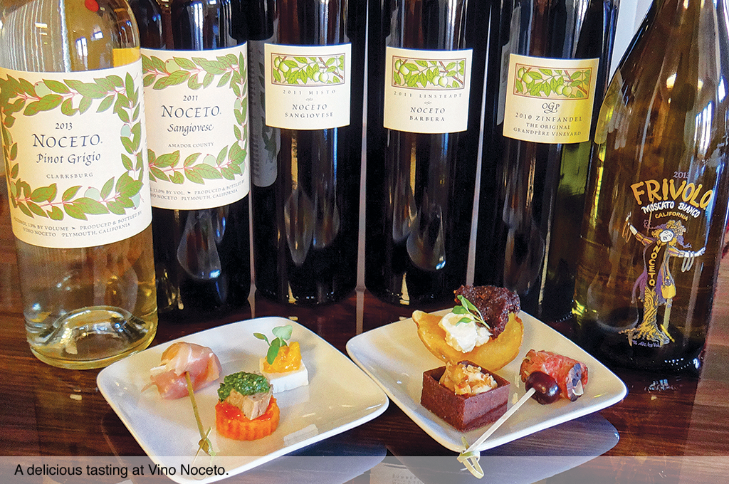 A delicious tasting at Vino Noceto.