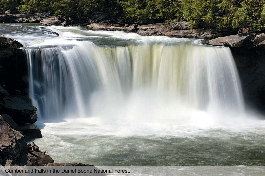 Cumberland Falls in the Daniel Boone National Forest.